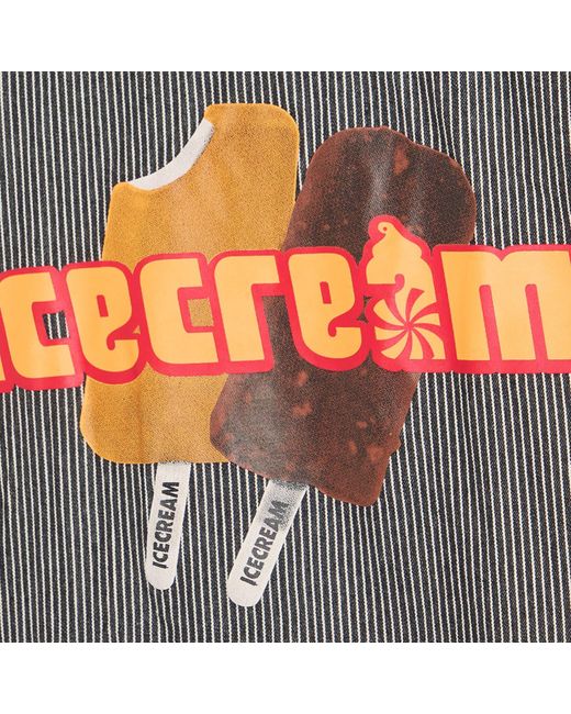 ICECREAM Gray End. X Popsicle Hickory Denim Shirt