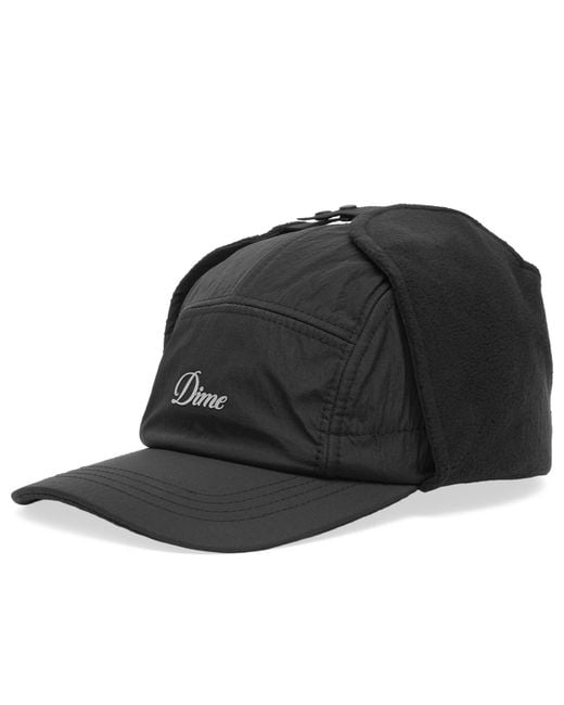Dime Black Cursive Earflap Cap for men