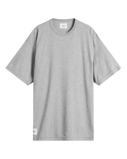 (w)taps Gray Academy Back Logo T-Shirt for men
