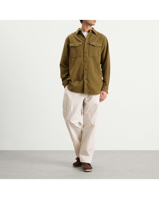 Dubbleware Green Notched Pocket Flannel Shirt for men