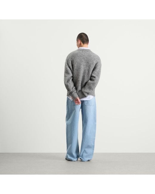 BOUND Gray Dexter Cropped Alpaca Jumper for men