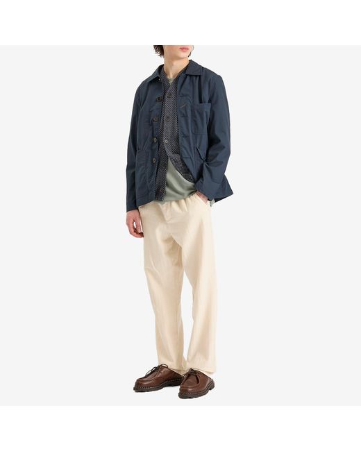 Universal Works Blue Recycled Poly Tech Bakers C Jacket for men