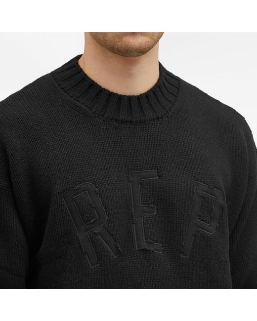 Represent Black Rep Knit Jumper for men