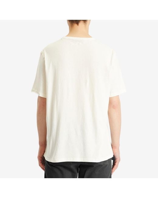 Cole Buxton White Distressed Cole T-Shirt for men