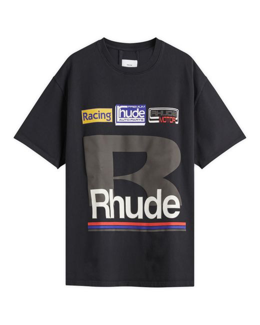 Rhude Black Petrol Patch T-Shirt for men