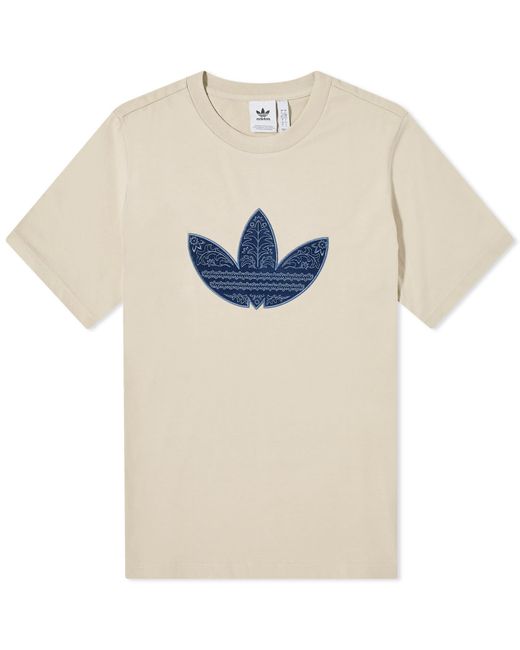 Adidas Blue Corduroy Appliqué T-Shirt for men