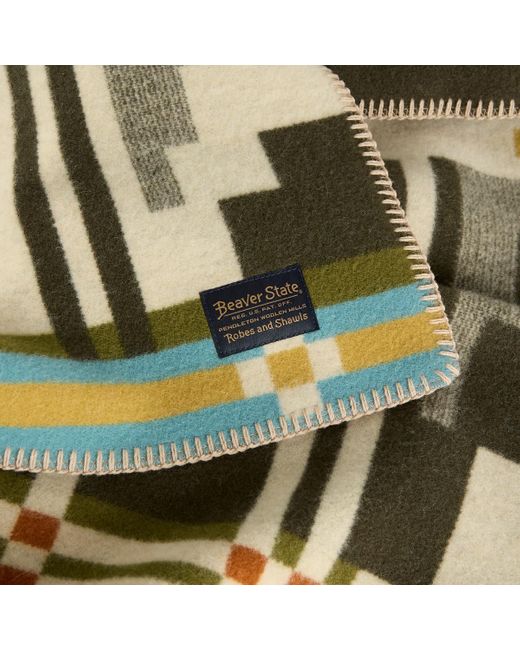 Pendleton Green Jacquard Napped Throw