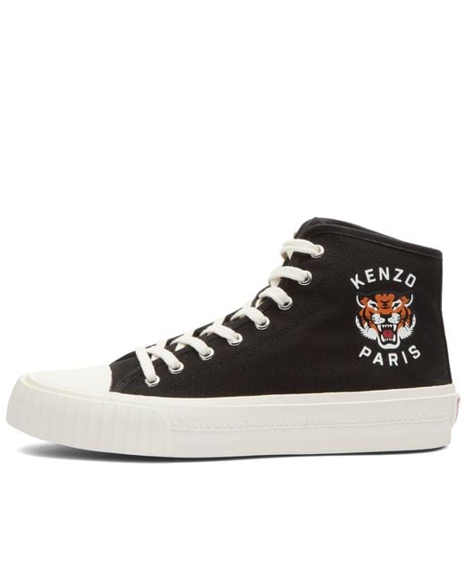 KENZO Black High Top Canvas Sneakers for men