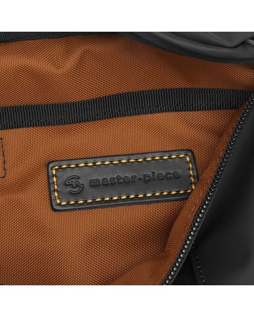 Master Piece Black Slick Waist Bag for men