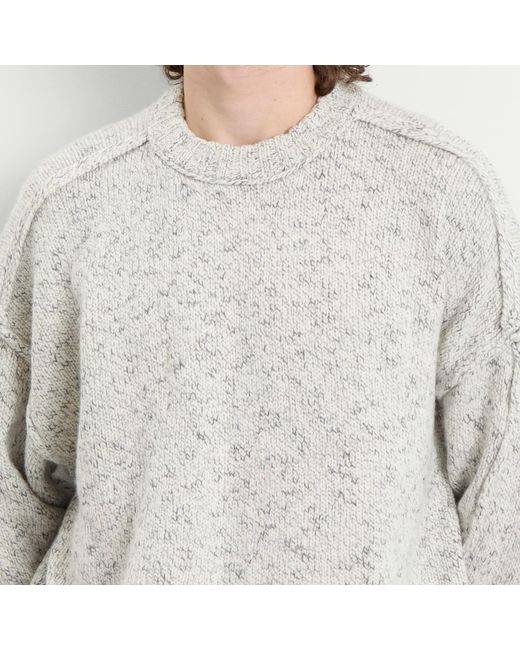 Won Hundred Gray Bentley Reversed Seam Crew Neck Jumper for men