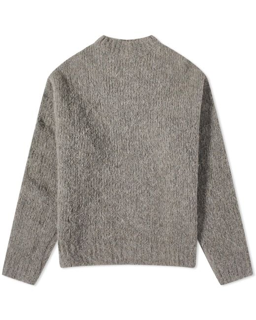Our Legacy Gray Sonar Roundneck Sweater for men