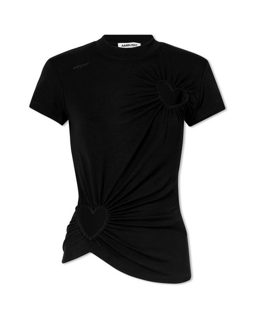 Ambush Black Cut Out Hearts T-shirt