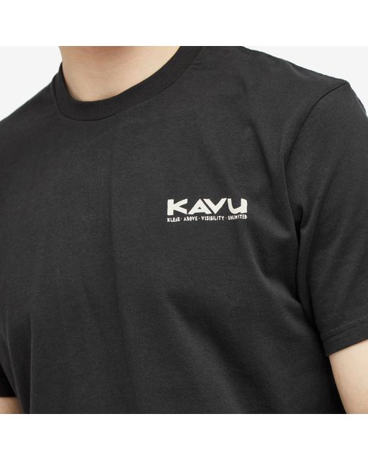 Kavu Black Klear Above Etch Art T-Shirt for men