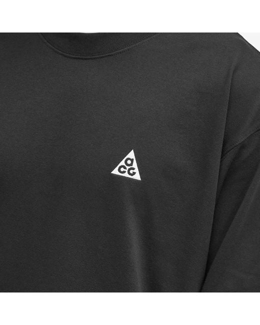 Nike Black Acg Long Sleeve Logo T-Shirt for men