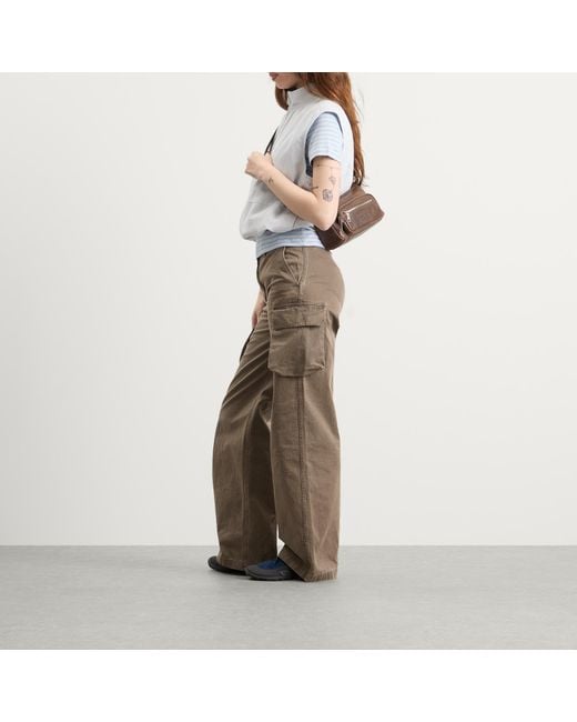 MARGE SHERWOOD Brown Outpocket Hobo Mini Bag