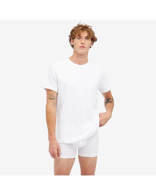 Skims White Cotton Classic T-Shirt for men