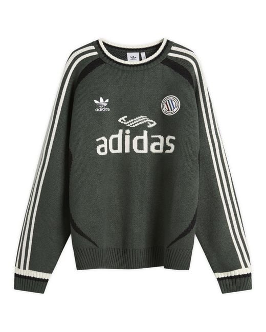 Adidas Gray Adicolor Crew Knit