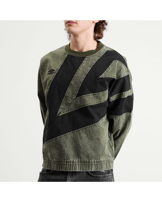 Umbro Green Washed Diamond Drill Sweat for men