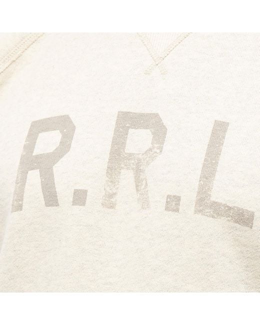 RRL White Graphic Logo Crew Sweat for men