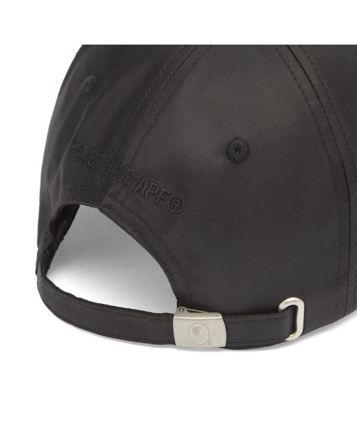 A Bathing Ape Black One Point Panel Cap for men