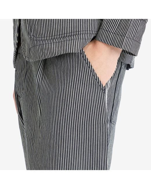 Universal Works Gray Hickory Stripe Duke Pant for men