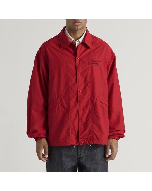 Visvim Red Windfall Coach Jacket for men
