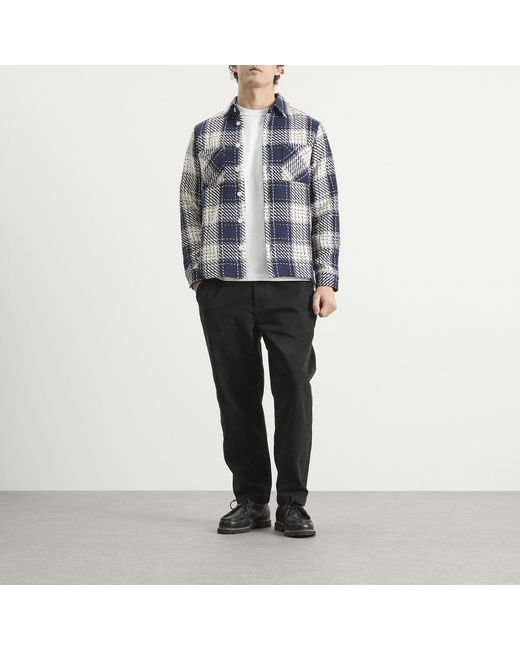 Wax London Blue Whiting Beatnik Overshirt for men