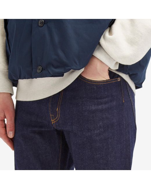 Beams Plus Blue 5 Pocket Denim Jeans for men