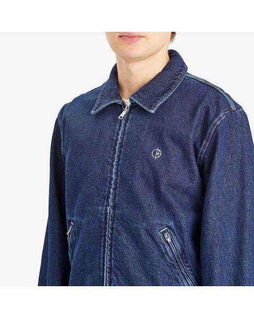 POLAR SKATE Blue Cliff Denim Jacket for men