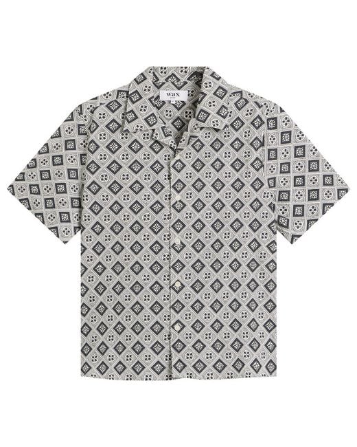 Wax London Gray Didcot Tile Print Vacation Shirt for men