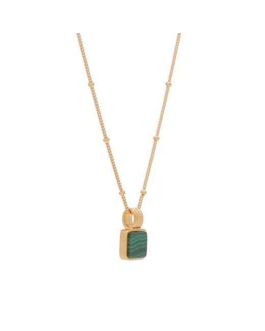 Missoma Metallic X Lucy Williams Square Malachite Necklace