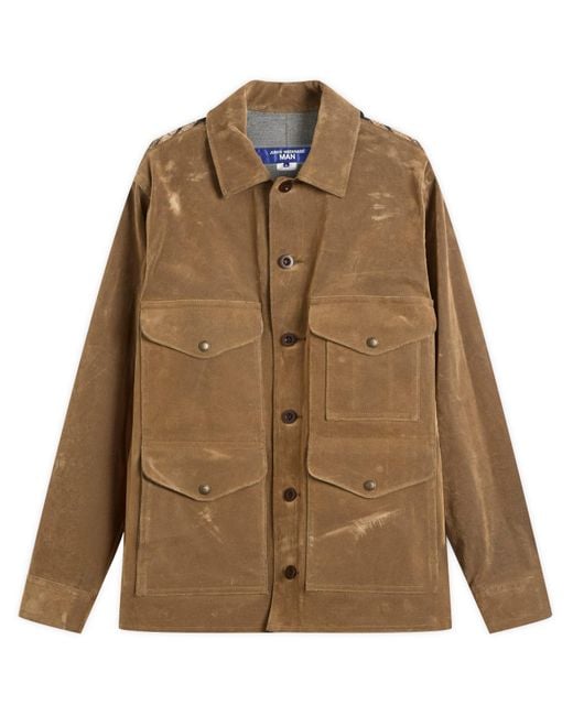 Junya Watanabe Brown Flocked Denim Jacket for men