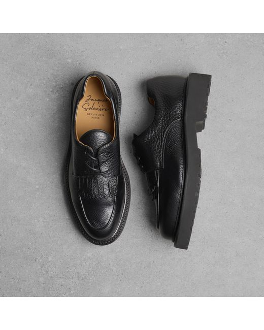 Jacques Soloviere Black Max Jumbo Grain Derbie for men
