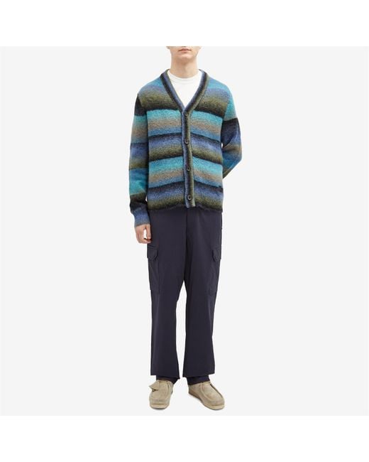Paul Smith Blue Multi Stripe Cardigan for men