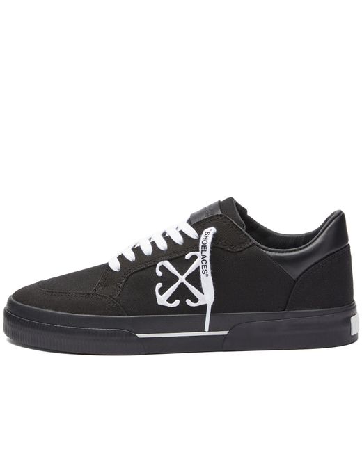 Off-White c/o Virgil Abloh Black Off- New Low Vulcanized Canvas Sneakers