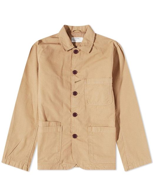 Universal Works Heavy Ripstop Bakers Jacket in Natural for Men | Lyst