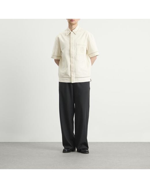 Drole de Monsieur Natural Cotton Embroidered Shirt for men