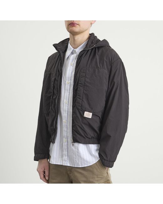 RANRA Black Purs Padded Nylon Hoodie Jacket for men