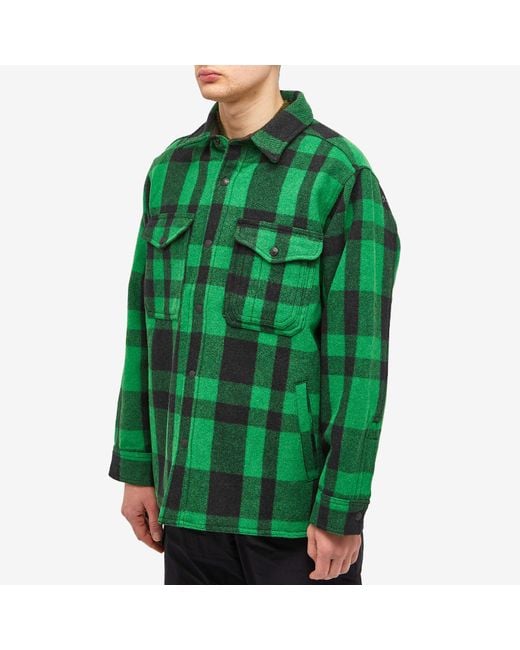 Filson Green Mackinaw Shirt Jacket for men