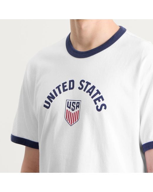 Levi's White Usa Retro Ringer T-Shirt for men