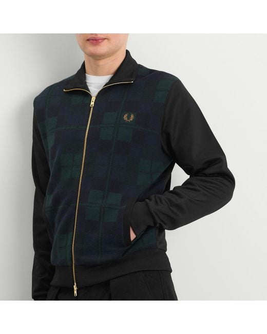 Fred Perry Black Watch Tartan Track Jacket for men