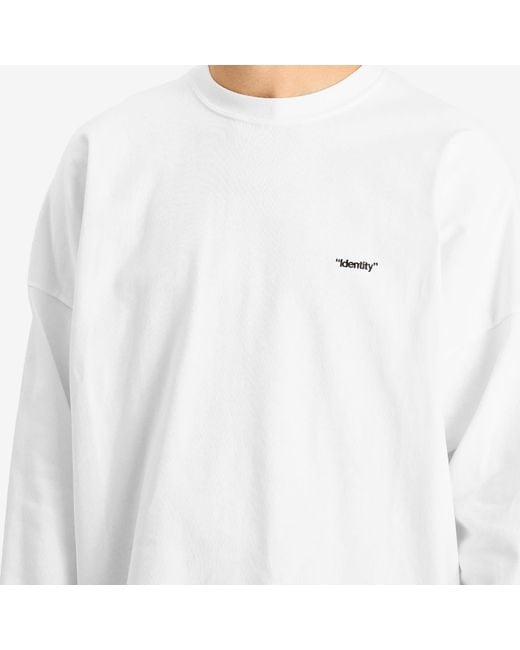 WTAPS Identity Long Sleeve T-Shirt in White for Men | Lyst