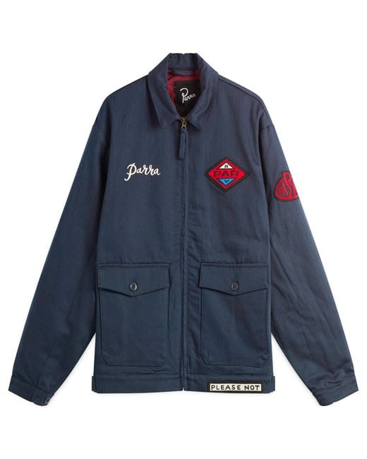 by Parra Blue Pumping Gas Jacket for men