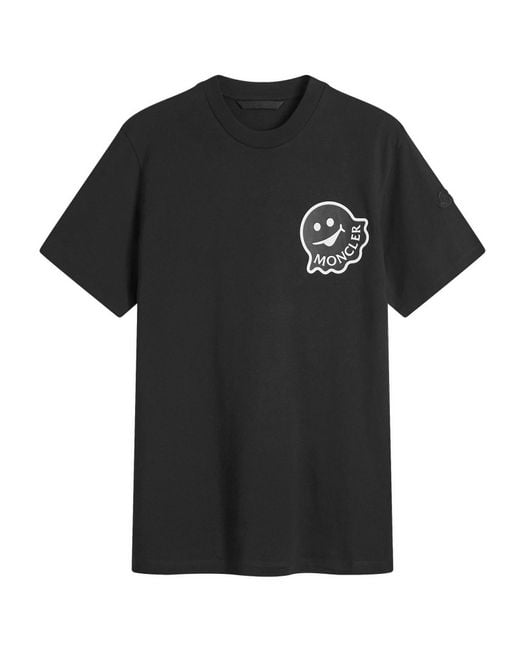 MONCLER モンクレール ゴーストロゴプリントTシャツ Moncler Cotton Jersey Ghost Logo T-Shirt in Black for Men | Lyst