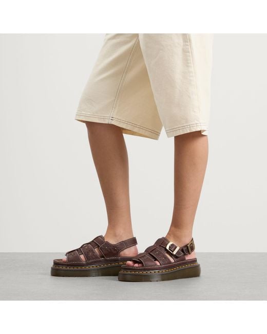 Dr. Martens Brown Wrenlie Open Fl Sandal