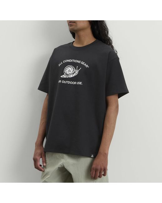 Nike Black Acg Mystery Snail T-Shirt for men
