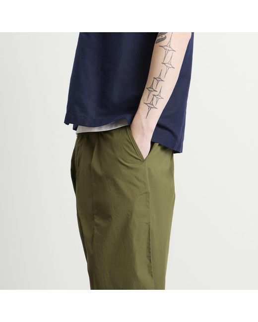 Universal Works Green Broadcloth Oxford Pant for men