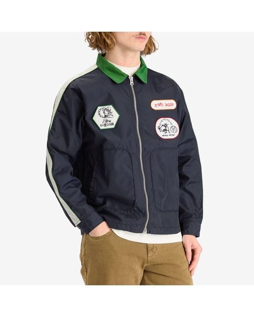 Brain Dead Blue Meltdown Racing Jacket for men