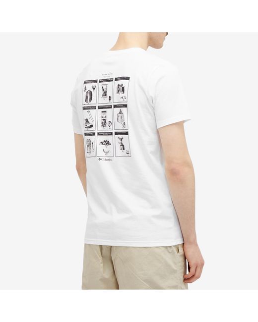 Columbia White Rockaway River Back Graphic T-Shirt for men