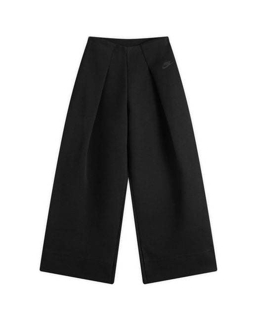 Nike Black Tech Fleece Pleated Wide Pant